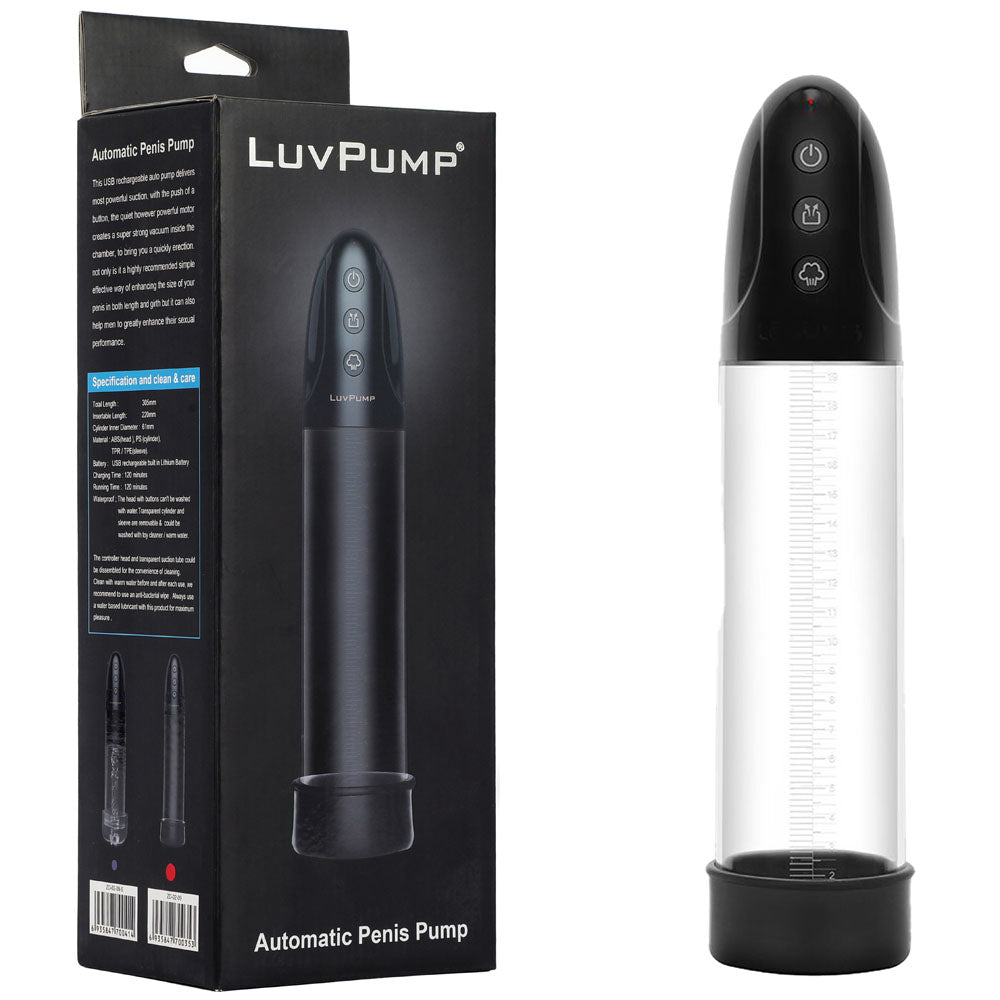 LuvPump Automatic Penis Pump - Clear