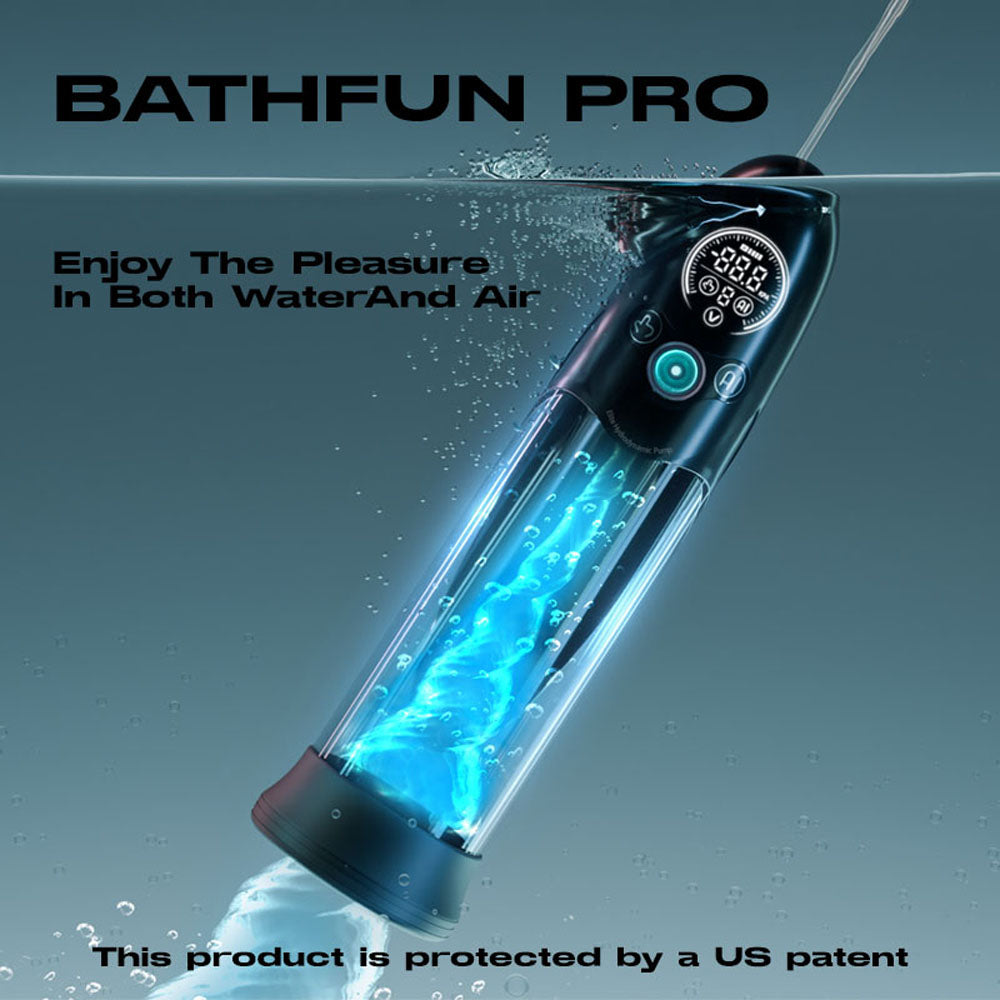 LuvPump Bathfun Pro - Waterproof Smart Automatic Penis Pump - Black