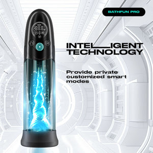 LuvPump Bathfun Pro - Waterproof Smart Automatic Penis Pump - Black
