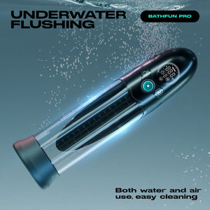 LuvPump Bathfun Pro - Waterproof Smart Automatic Penis Pump - Black