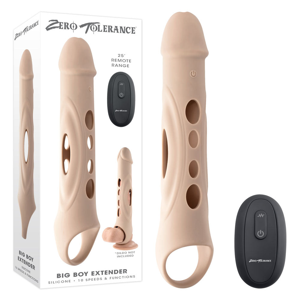 Zero Tolerance Big Boy - Vibrating Penis Extension Sleeve - Flesh