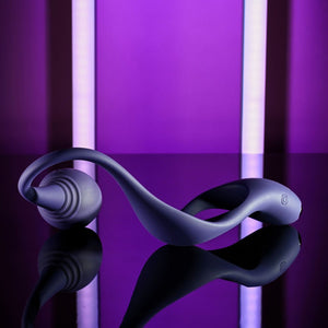 Zero Tolerance Tip To Tail - Vibrating Butt Plug with Vibrating Cock Ring  - Blue