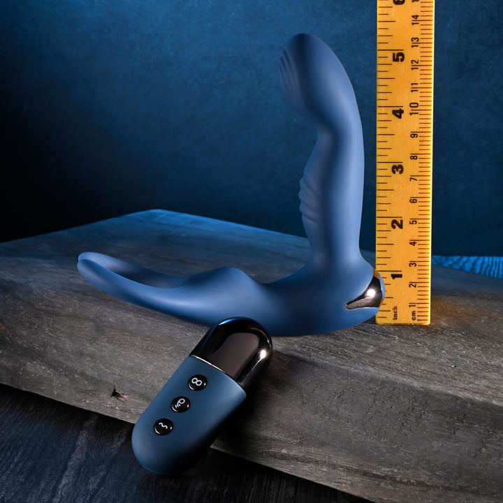 Zero Tolerance By All Means - Prostate Massager with Cock Ring - Blue