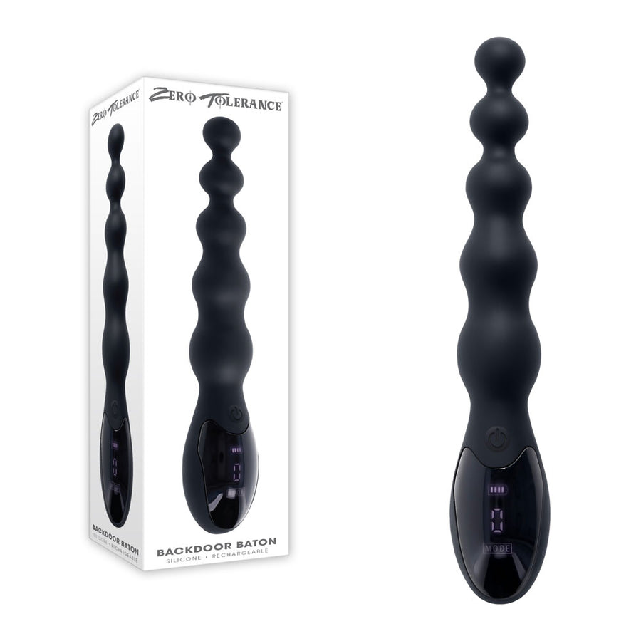 Zero Tolerance Backdoor Baton - Vibrating Anal Beads - Black