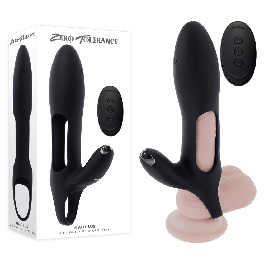 Zero Tolerance Nautilus - Vibrating Penis Extender Sleeve - Black