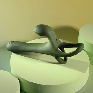 Zero Tolerance Strap, Tap & Go Vibrating Penis Sleeve with Remote - Green