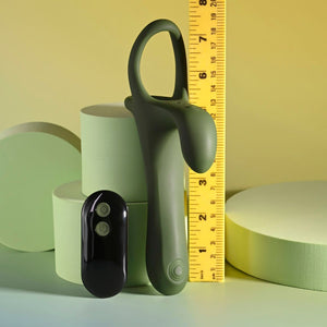 Zero Tolerance Strap, Tap & Go Vibrating Penis Sleeve with Remote - Green
