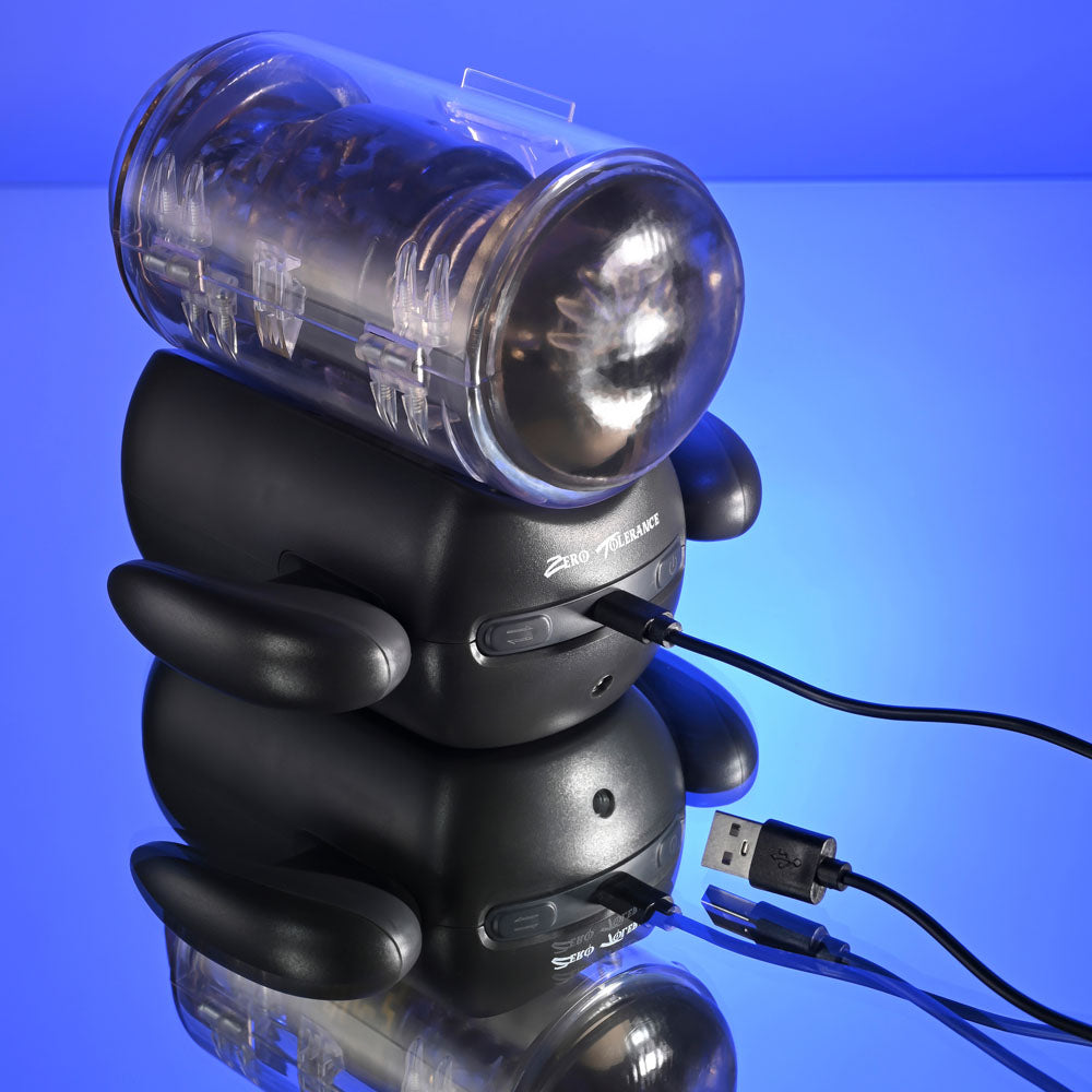 Zero Tolerance Hold Me Tight Vibrating Auto Stroker with Phone Holder