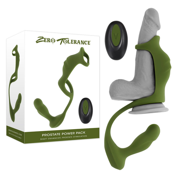 Zero Tolerance Prostate Power Pack - Vibrating Prostate Massager with Cock Ring Harness