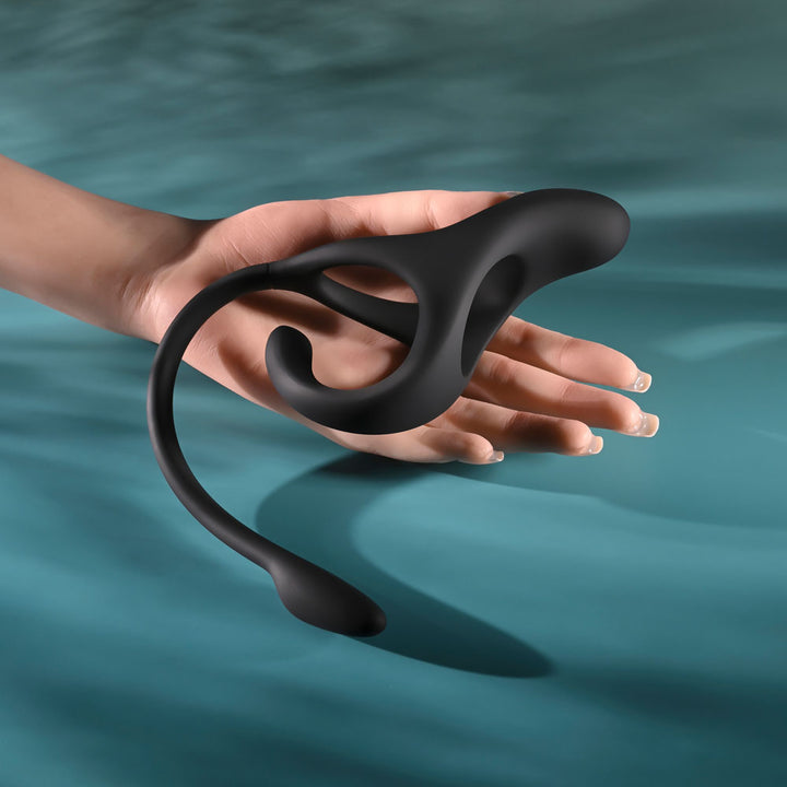 Zero Tolerance All The Bases - Vibrating Cock Ring with Remote - Black