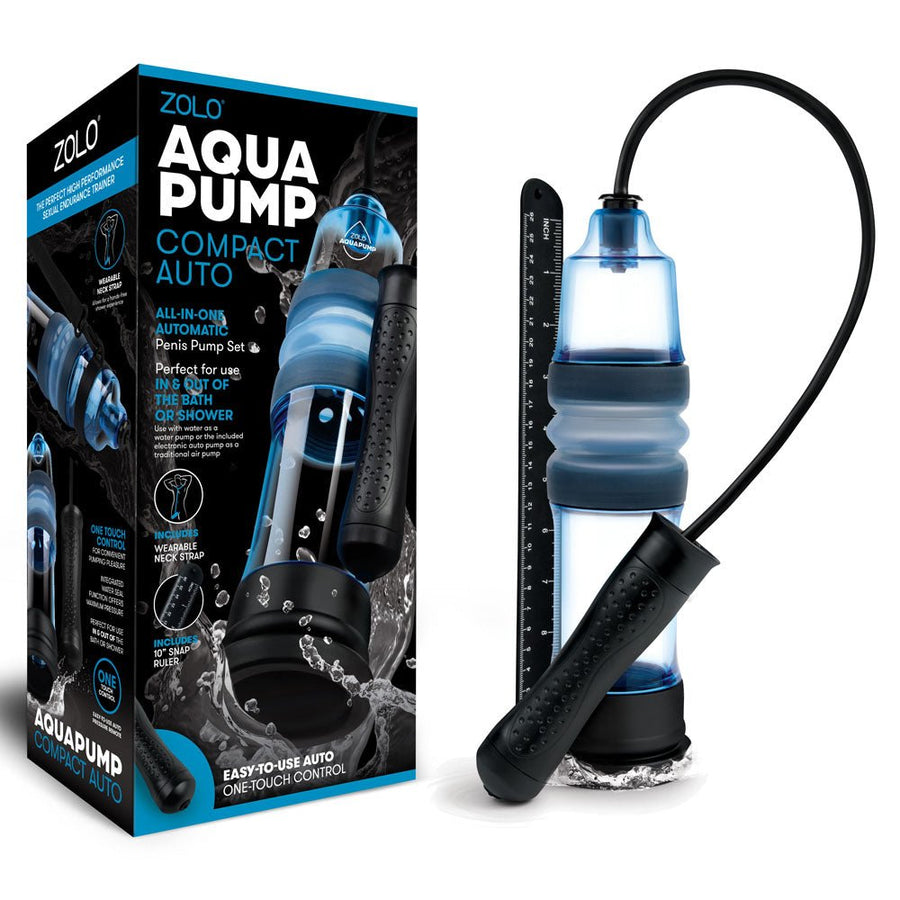 Zolo Aquapump Compact Auto Penis Pump - Blue