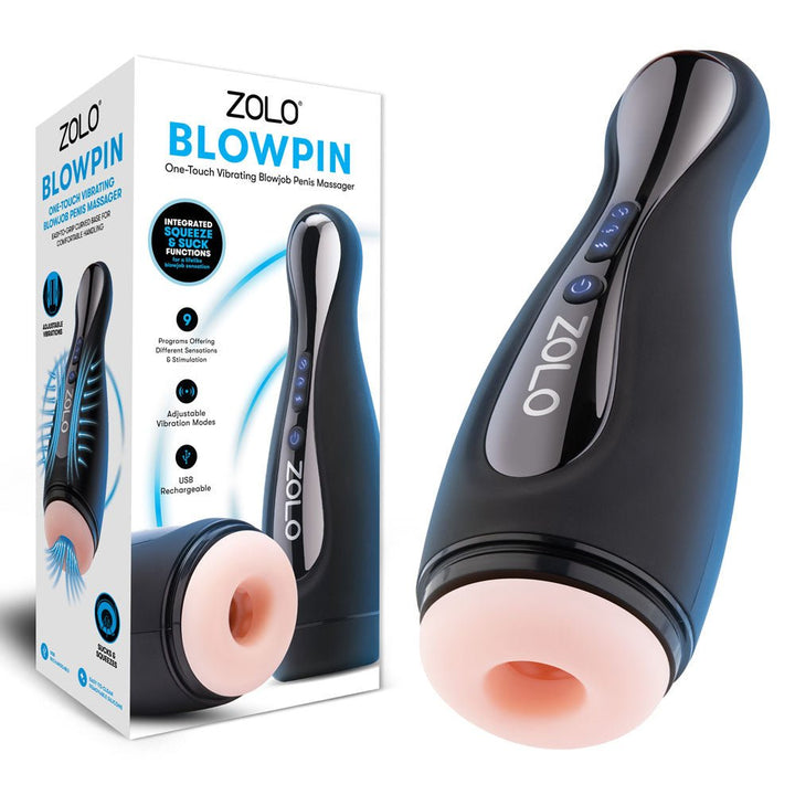 Zolo Blowpin - Sucking and Vibrating  Auto Masturbator - Flesh