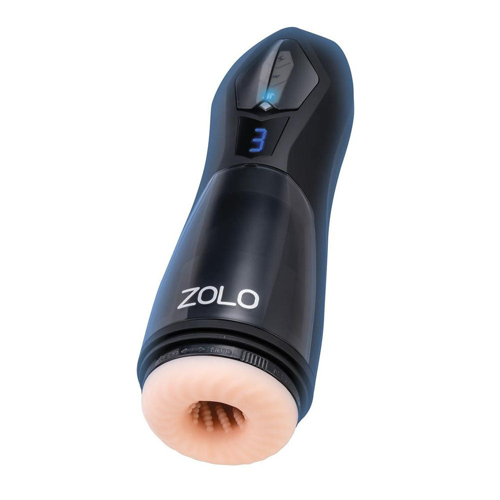 Zolo Lift Off Vibrating and Thrusting Auto Stroker - Flesh