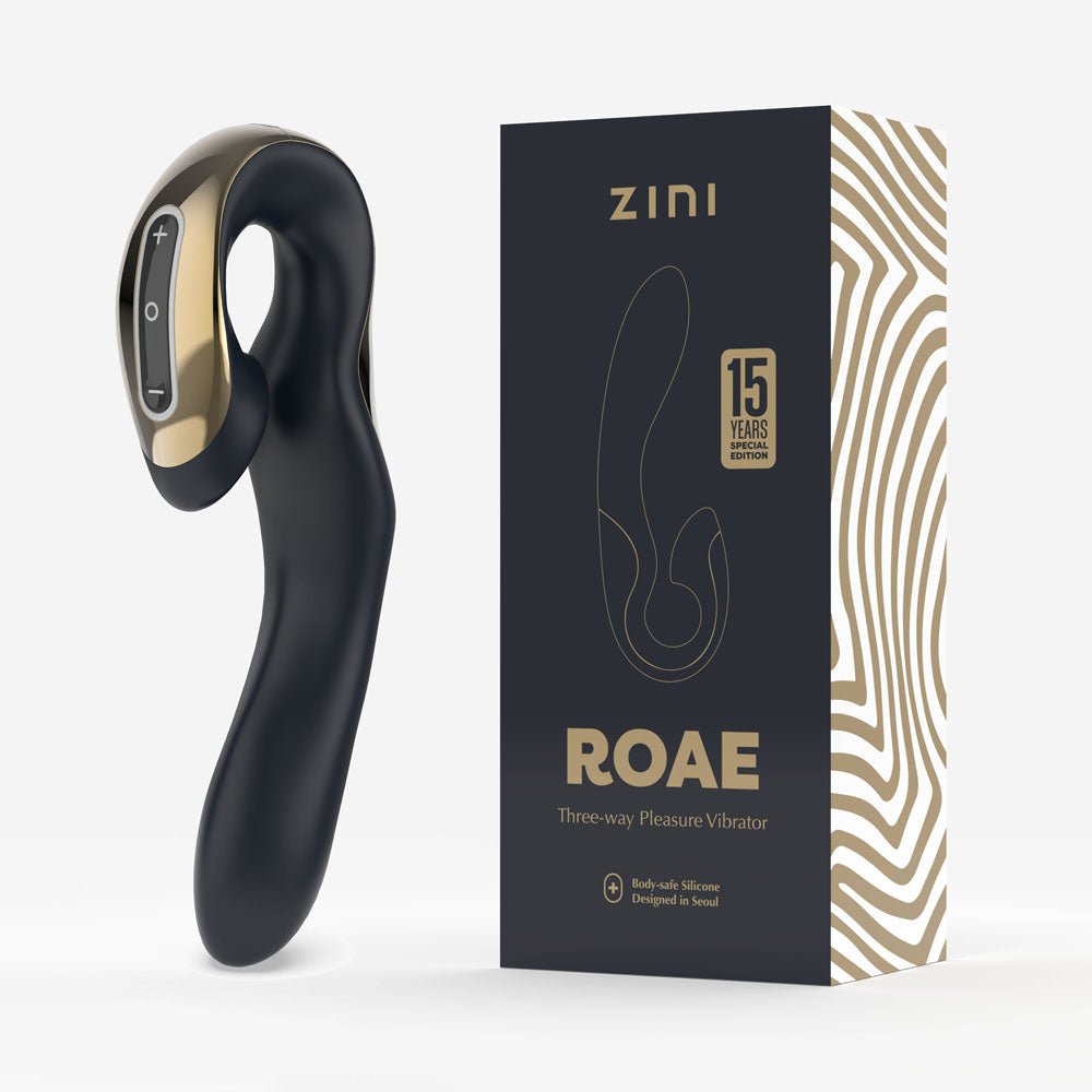 Zini Roae Special Edition Vibrator - Black/Gold