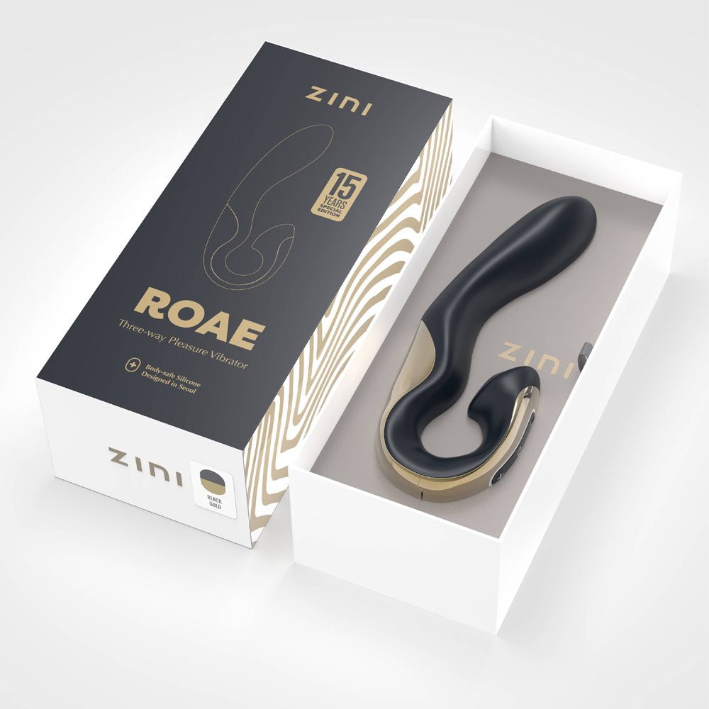 Zini Roae Special Edition Vibrator - Black/Gold