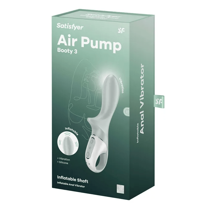 Satisfyer Air Pump Booty 3 - Inflatable Anal Vibrator - Grey