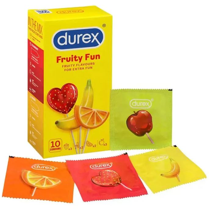 Durex Fruity Fun Condoms - 10 Pack