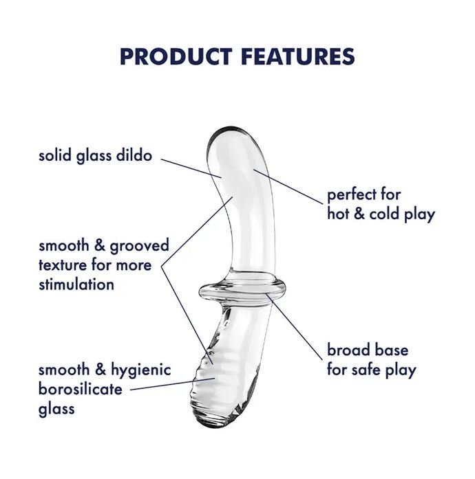 Satisfyer Double Crystal - Glass Double Ended Dildo - Clear