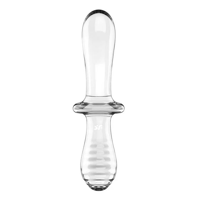 Satisfyer Double Crystal - Glass Double Ended Dildo - Clear