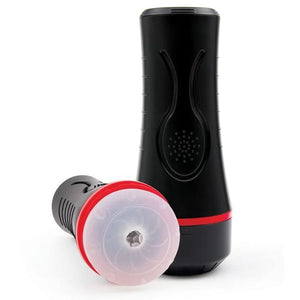 Envy Squeezable Clear Clutch Vibrating Stroker