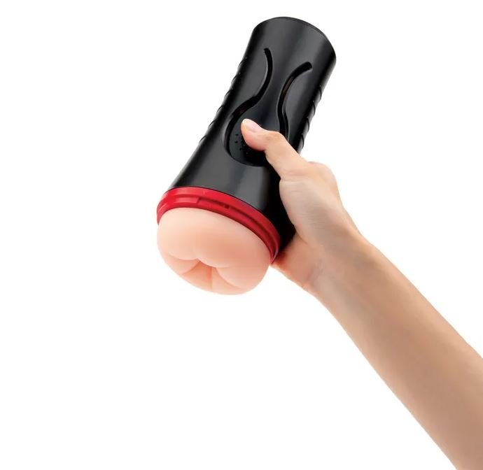 Envy Squeezable Rear Clutch Vibrating Stroker - Flesh