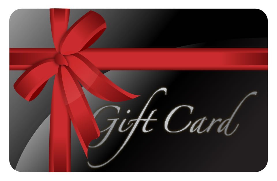 gift card black red