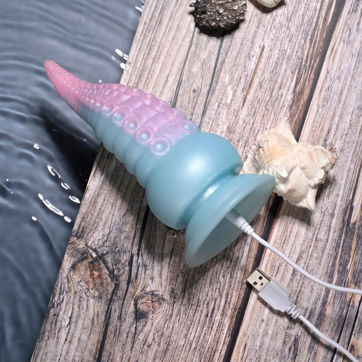 Selopa Stuck On You - Vibrating Tentacle Fantasy Dildo - Blue/Pink