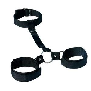Sex & Mischief Shadow Neck and Wrist Restraint - Black