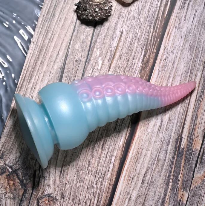 Selopa Stuck On You - Vibrating Tentacle Fantasy Dildo - Blue/Pink