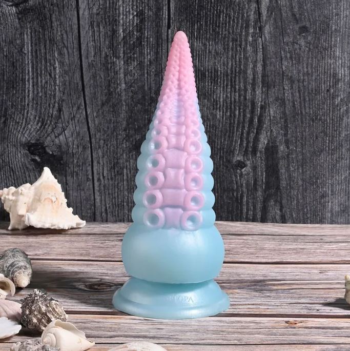 Selopa Stuck On You - Vibrating Tentacle Fantasy Dildo - Blue/Pink