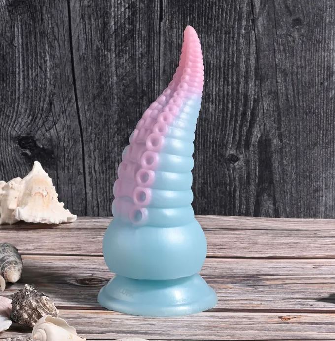 Selopa Stuck On You - Vibrating Tentacle Fantasy Dildo - Blue/Pink