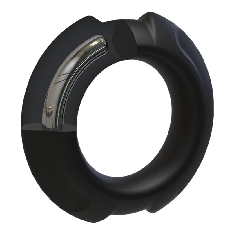 OptiMALE FlexiSteel 35mm Cock Ring - Black