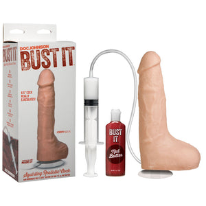 Bust It 8.5 Inch Squirting Realistic Dong - Flesh