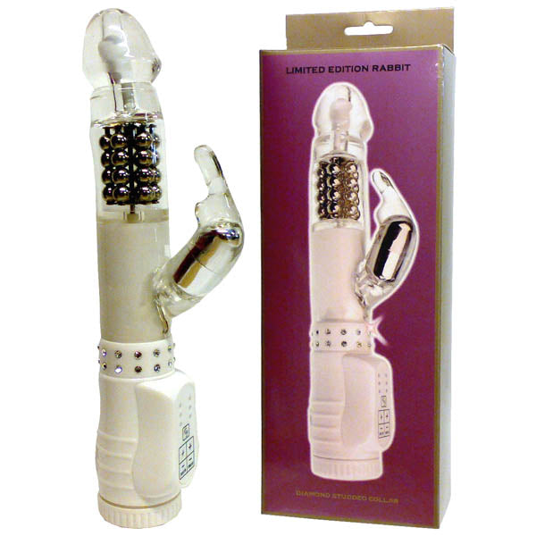 Limited Edition Rabbit Vibrator with Beads - White