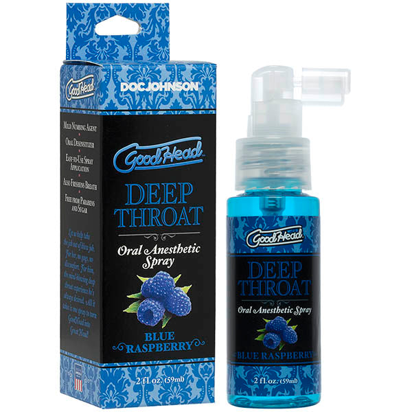 GoodHead Deep Throat Spray - Blue Raspberry Flavoured Deep Throat Spray - 59 ml Bottle