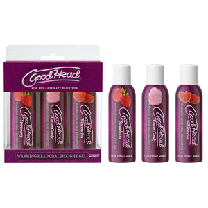 GoodHead Warming Head Oral Delight Flavoured Sex Gel - 3 Pack