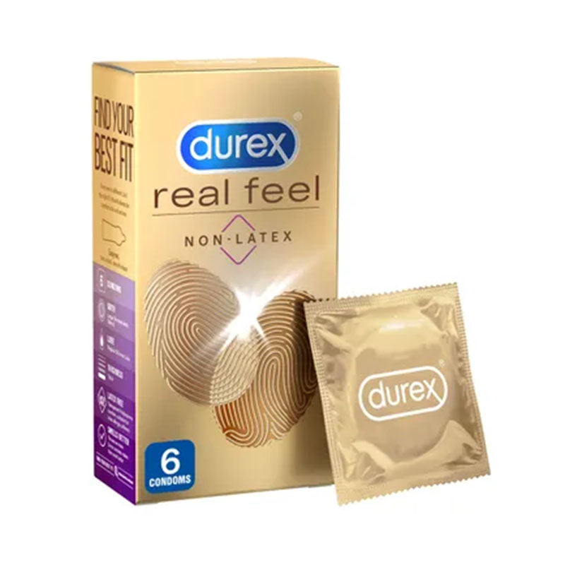 Durex RealFeel - Natural Feeling Non-Latex Condoms - 6 Pack