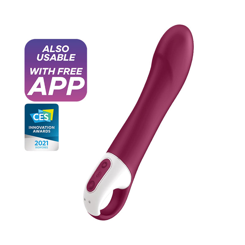 Satisfyer Big Heat G-Spot Vibrator with App Control - Red