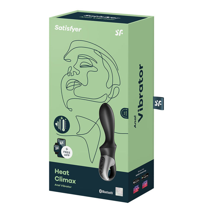 Satisfyer Heat Climax Warming Connect App Anal Vibrator - Black
