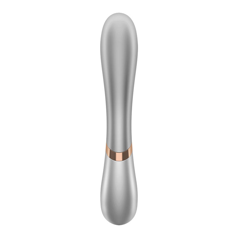 Satisfyer Hot Lover Self-Warming App Controlled Dual Stimulator - Silver/Champagne
