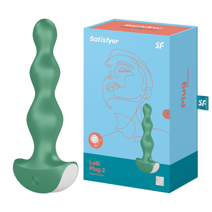 Satisfyer Lolli-Plug 2 - Green Vibrating Anal Beads