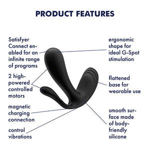 Satisfyer Top Secret Plus Vibrator - Black