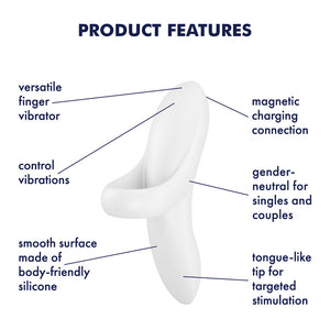Satisfyer Bold Lover Finger Vibrator – White