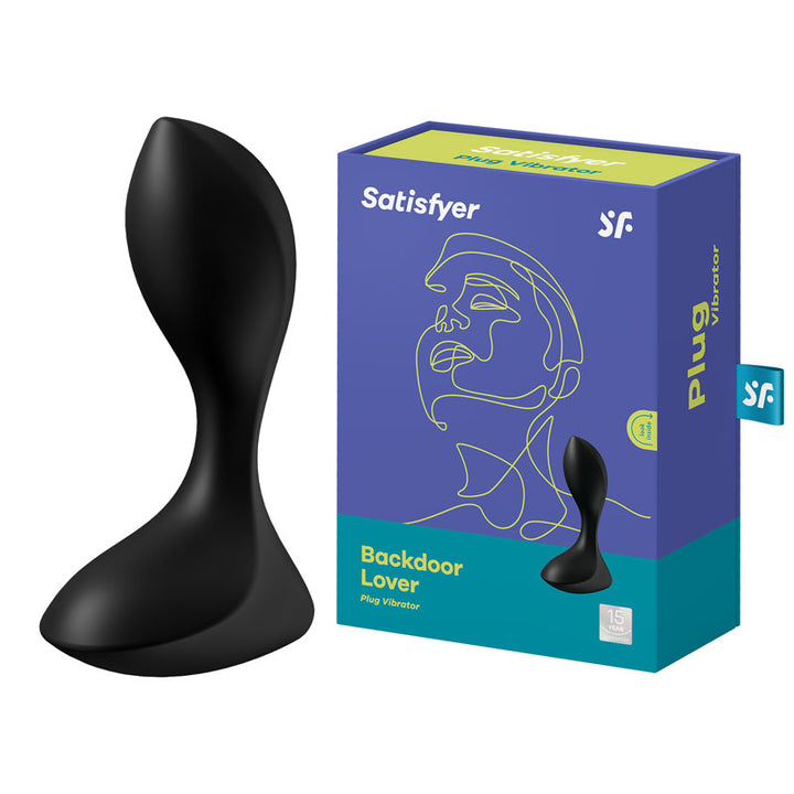 Satisfyer Backdoor Lover - Black Vibrating Butt Plug
