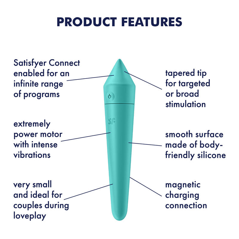 Satisfyer Ultra Power Bullet 8 - Turquoise with App Control