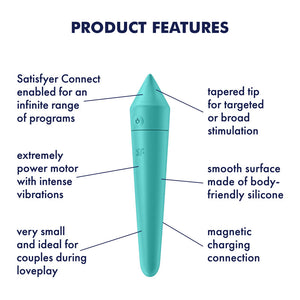 Satisfyer Ultra Power Bullet 8 - Turquoise with App Control