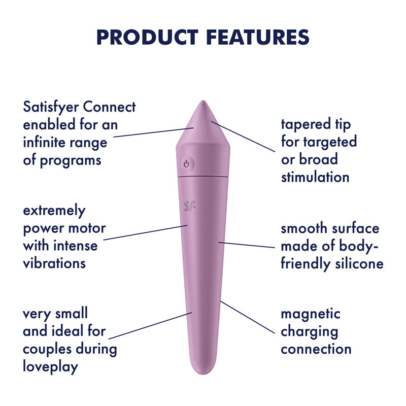 Satisfyer Ultra Power Bullet 8 - Lilac with App Control