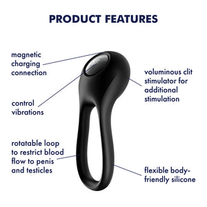 Satisfyer Majestic Duo - Black Cock Ring