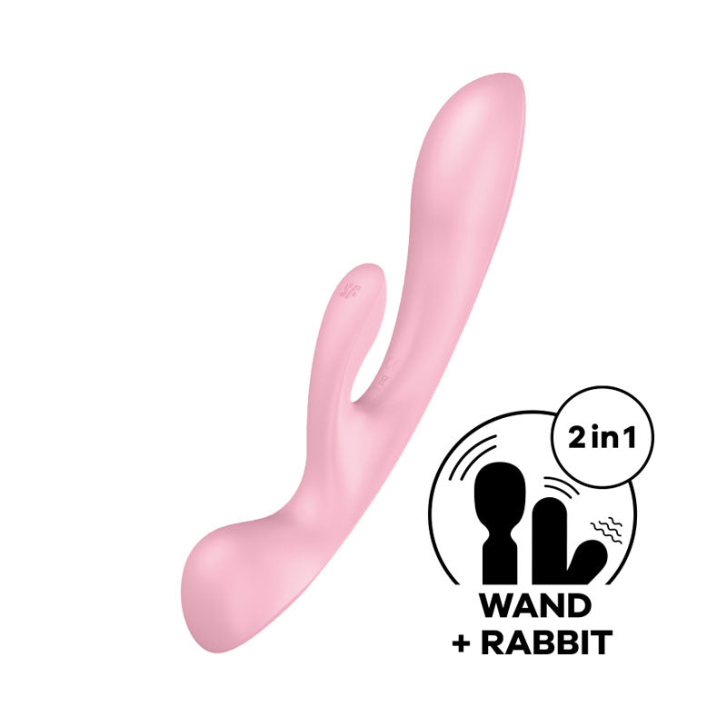 Satisfyer Triple Oh Rabbit Vibrator - Pink