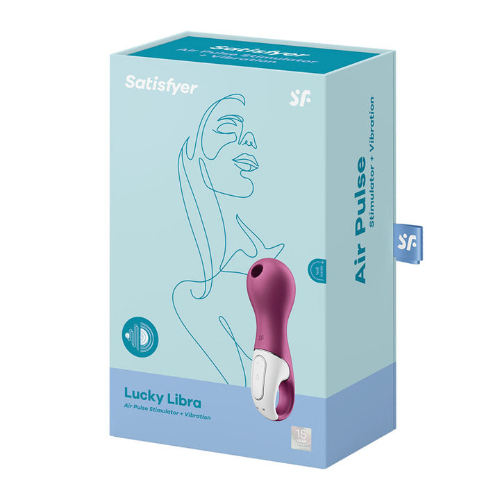 Satisfyer Lucky Libra Stimulator & Vibrator - Berry Red